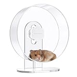 BUCATSTATE Laufrad Hamster, 30cm Acrylic Hamsterrad Leise Transparent mit Verstellbare Basis Hamster...