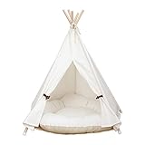 little dove,Hunde-Tipi-Zelt, Hause und Zelt mit Spitze für Hund oder Haustier, abnehmbar und...
