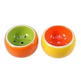 POPETPOP Keramik-Schälchen für Kleintiere - 2er-Pack Hamsterfutter und Wasserschalen -...