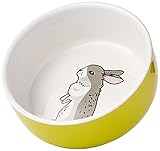 Nobby Nager Keramik Napf 'Rabbit' grün/weiß Ø 11cm x 4,5 cm
