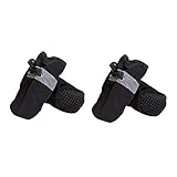 Hundeschuhe, 4 Stück Schuhe für Hunde Antirutsch Hundeschuhe Hundestiefel mit Elastischem Band...