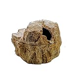Wet Box in Steinoptik Höhle für Reptilien und Amphibien (17x14x15cm, Sandstein)