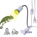 LUNEKUCK Schildkröten Wärmelampe 25W 50W Reptilien Terrarium Lampe UVA/UVB Reptilien Heizlampe mit...