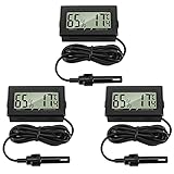 Thlevel 3x Mini LCD Digital Thermometer Hygrometer Temperatur Luftfeuchtigkeit Tester mit externem...