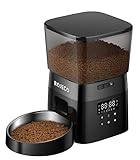 Futterautomat für Katzen, ROJECO Katzenfutter Automat Duale Stromversorgung, Katzen...