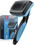 BluePet® Hundebürste & Katzenbürste für Langhaar - Entfernt sanft Unterwolle, Verfilzungen &...