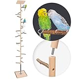Zimmerhoher Vogel-Kletterbaum für glückliche Vögel | HiFly Basic mit Naturholz-Sitzstangen,...