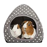 GLAITC Meerschweinchen-Bett Meerschweinchen Haus Kleintier-Winterhaus Warmes Haustierbett für...
