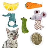 WINKIO Katzenminze Spielzeug 5 Stück，Lebendige Farben Katzenspielzeug mit Katzenminze,Katzenminze...