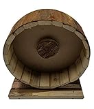 Dehner Nagerzubehör Holzlaufrad Shift, ca. 25 x 22 x 12 cm, Holz, natur