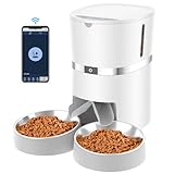 WellToBe Smart Futterautomat Katze & Hund, WiFi Automatischer Futterspender für 2 Katze, Pet Feeder...