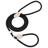 KYSUN 1.5 m Hundeleine, Schwarz Starke Hunde Trainingsleine, Verstellbare Führleine für Hunde,...