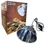 TropicShop - Terrarium Lampe Alu als Rotlichtlampe Wärmelampe mit Keramikfassung E27 Fassung...