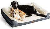 Bedsure orthopädische Hundebett große Hunde - 106x81 cm Hundesofa mit Memory Foam, kuschelig...