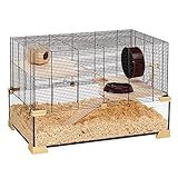 Ferplast Käfig für Hamster oder Mäuse KARAT 80 Kleine Nagetiere, Zwei Ebenen mit Zubehör, aus...