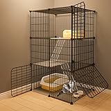Katzenkäfig Indoor - Katzengehege Katzenlaufstall Chinchillakäfig Zusammenklappbares Großes...