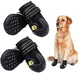 HuaTek Hundestiefel, Wasserdichte Stiefel für Hunde, Hundeschuhe mit Anti-Rutsch-Sohle...