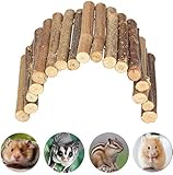 HEEPDD Holzleiter Hamster Kauen Brücke Spielzeug Reptil versteckt Haus Zaun Kletter brücke für...
