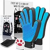 LÖWENKÖNIG® Taurus 2.0 Premium Massage-Handschuh für Kurz & Langhaar Katzen & Hunde I Haustier...