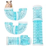 Jilskl Der Tunnel Hamster,Hamster Cage Tubes Tunnel,Hamsterröhren Transparent,Hamster Röhren...