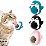 Apricitie 3 Stück Katzenminze Balls Spielzeug für Katze, 360° Drehbare Katzenminze Wandroller...