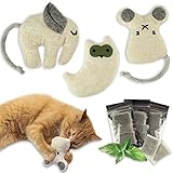 ne&no KATZENSPIELZEUG MIT KATZENMINZE | 3er Set Spieltiere mit 9 Katzenminzebeutel (je 1,5g) |...