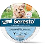 Elanco Seresto® Halsband für Katzen: 7 bis 8 Monate wirksamer Schutz gegen Zecken und Flöhe,...