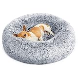FEANDREA Hundebett flauschig, Katzenbett, Donut Kissen, waschbar, Polsterung in der Mitte...