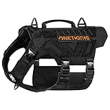 OneTigris X-Armor Taktisches Hundegeschirr, Sicherheitsgeschirr mit Vollmetallschnalle und D-Ring,...