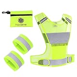 havalime Sicherheits-Reflektoren Set bestehend aus Sicherheitsweste Warnweste zum Motorradfahren...