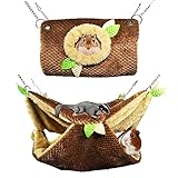 Kleintierhängematte, Hamster Hängematte Hängematte & Tunnel Warmbett Hauskäfig Nestkäfig...