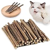 OSDUE 32 Stück Katzenminze Sticks, Matatabi-Kausticks, Katzenminze Spielzeug Katzen Kauhölzer...